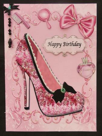 Gorgeous Pink Shoe with Black Bow by Julie McGregor