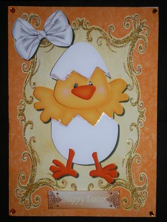 Cute Easter Chick in Shell by Julie McGregor