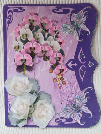 Orchids and White Roses by Julie McGregor