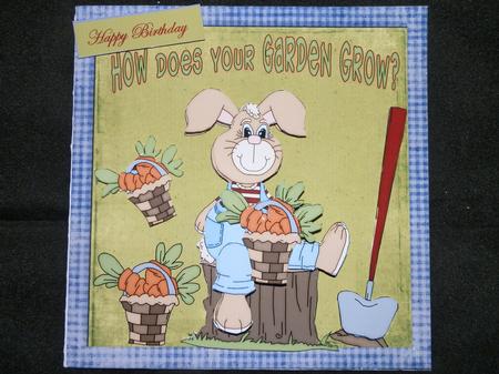 How Does Your Garden Grow Card Front with Decoupage by Julie McGregor