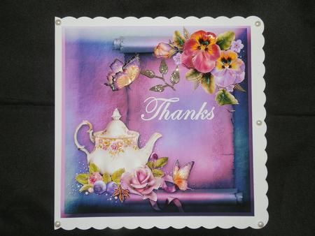 Teatime with Pansies, Thanks by Julie McGregor