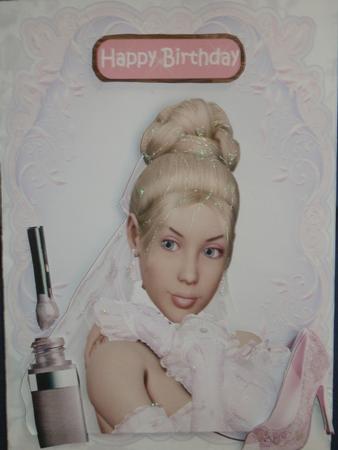 Pretty Lady with Pink Shoes, and Lipgloss by Julie McGregor