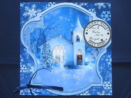 Snowy Christmas Church by Julie McGregor