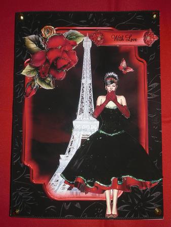 50's Style One Night in Paris Card Topper by Julie McGregor