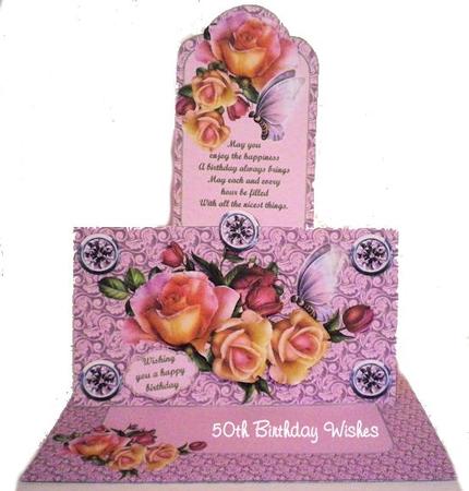 Glorious Roses Tent/bookmark It by Julie McGregor