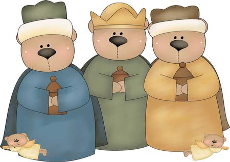 Nativity Bears Clip Art by Julie McGregor