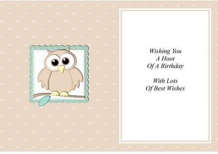 A5 What a Hoot Owl Birthday Matching Insert by Julie McGregor