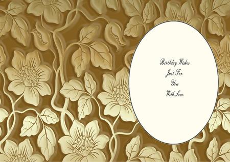 Gold Floral Insert 1 by Julie McGregor