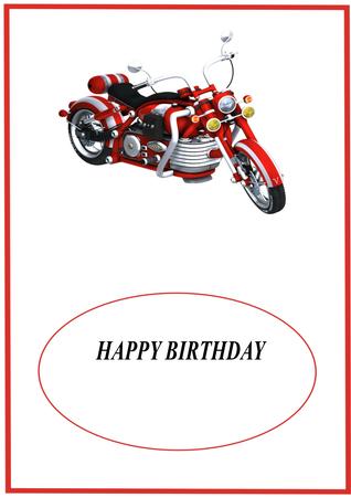 Red Motorbike Insert by Julie McGregor