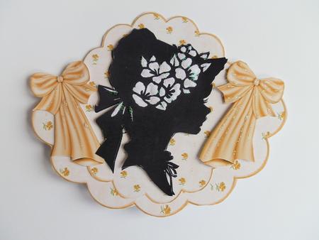 Wobble/rocker Silhouette Vintage Lady in Gold by Julie McGregor