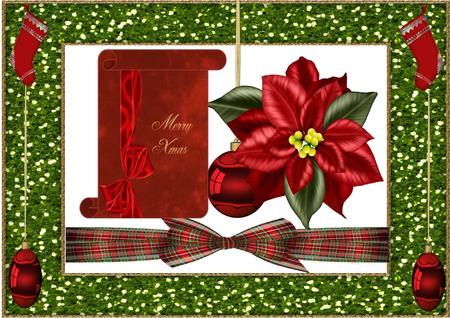 5 8x8 Green Glitter & Gold Embossed Frames - Cu4cu Png by Julie McGregor
