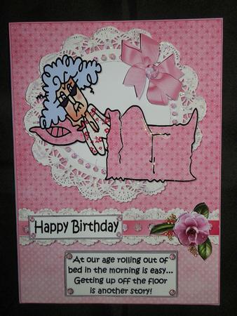 Stella Rolls Out of Bed Easy Quick Card by Julie McGregor