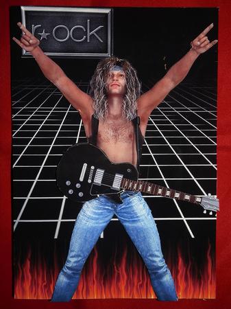 Rock Star Card Front with Decoupage by Julie McGregor