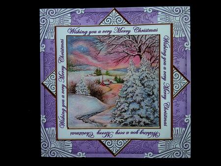 Lilac Sscene2 Wu Merry Christmas Diamond Megacoupage Cf Kit by Julie McGregor