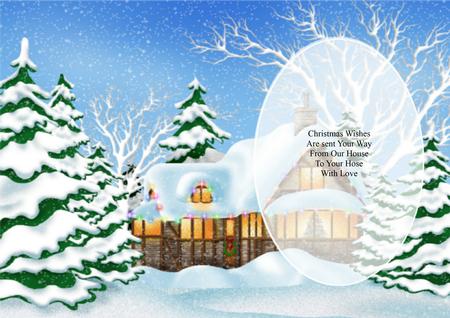 Snowy Christmas Cottage Insert by Julie McGregor
