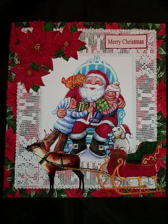 Santa Visiting Card Topper & Decoupage by Julie McGregor