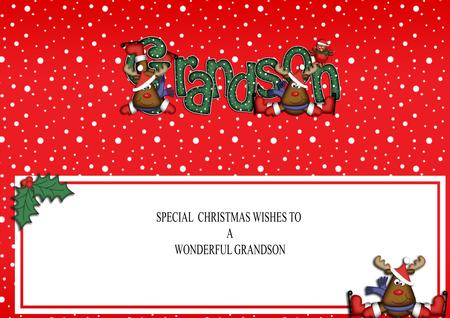 Xmas Grandson Matching Large Dl Insert by Julie McGregor