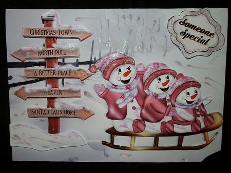 Sleighing to Santa's A4 Card by Julie McGregor