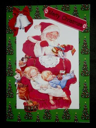 Children Sleeping with Santa in Tree Frame by Julie McGregor