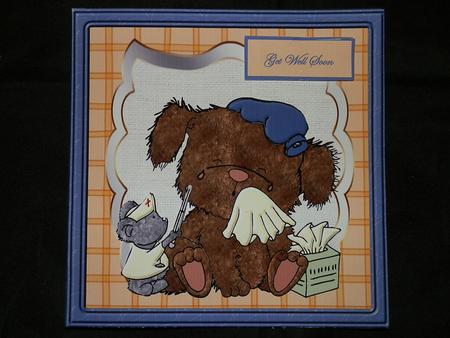 Sorry Teddybear You Have a Cold Card by Julie McGregor