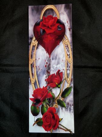 Large Dl Hearts & Flowers - Gothic Dread Roses by Julie McGregor