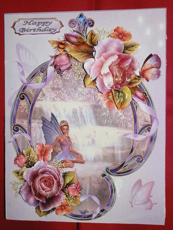Fairy by the Waterfall with Roses by Julie McGregor