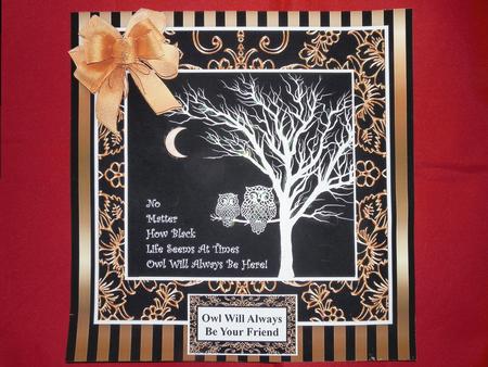 Owl Friends - 8 X8 Black Gold for Men & Women by Julie McGregor