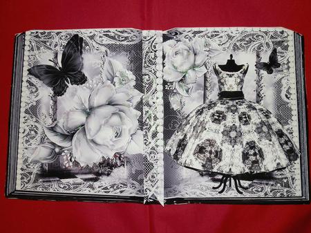 Black and White Dress Book Style Topper Kit by Julie McGregor