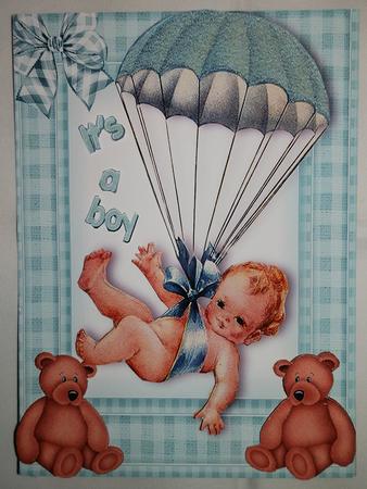 Vintage Baby Boy with Teddies by Julie McGregor