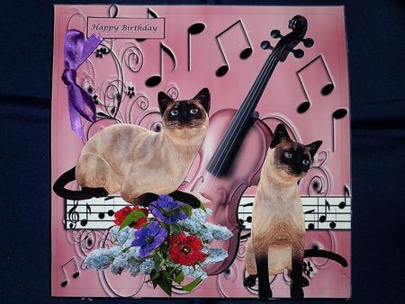Musical Cats Card Topper & Decoupage by Julie McGregor
