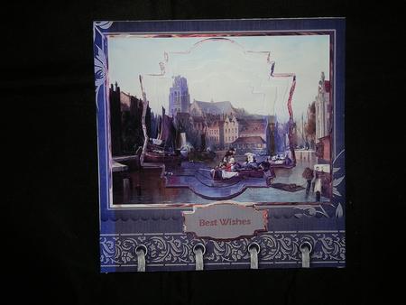 Town Scene Card with Shaped Layers by Julie McGregor