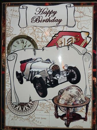 Vintage Car and Globe by Julie McGregor