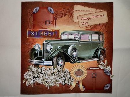 Male Card Vintage Car by Julie McGregor