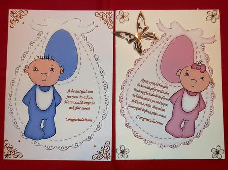 Boy Girl Bib Toppers with Verses by Julie McGregor