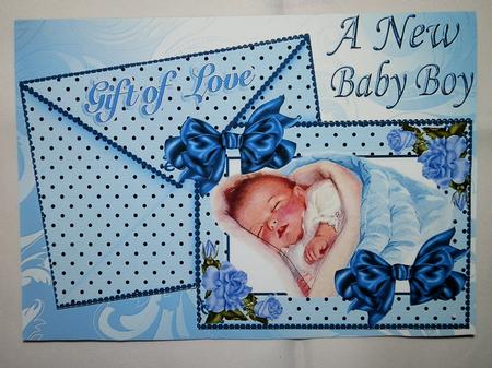 Sweet Dreams Baby Boy on Card & Envelope A4 by Julie McGregor