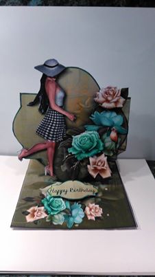 Sunshade Rose Mini Kit Easel Card by Julie McGregor