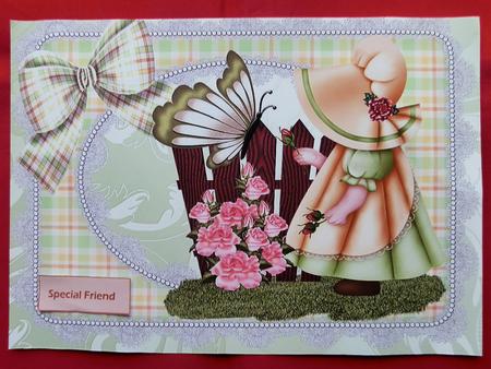 Little Bonnet Girl in the Garden by Julie McGregor