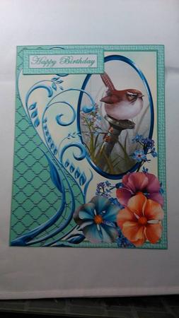 Wren in the Garden - Corner Stacker by Julie McGregor