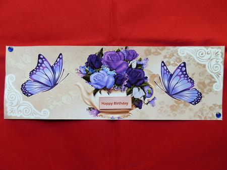Lilac/pink Roses with Purple Butterflies Dl by Julie McGregor