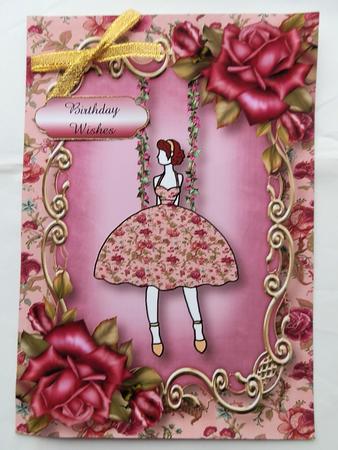 Fabulous Fifties Floral Swing - Purple Roses by Julie McGregor