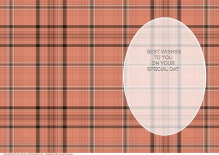 Shades of Brown and Coral Plaid Insert by Julie McGregor