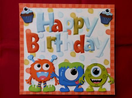 Happy Birthday from the Monsters 8x8 Mini Kit by Julie McGregor