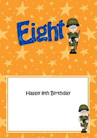 8th Birthday Boyz General Gazza 5x7 Insert by Julie McGregor
