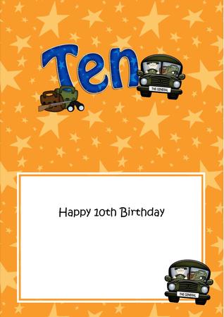 10th Birthday General Gazza Footballer 5x7 Insert by Julie McGregor