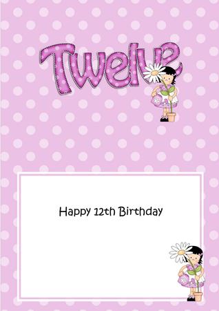 12th Birthday Girlz Suzi 5x7 Insert by Julie McGregor