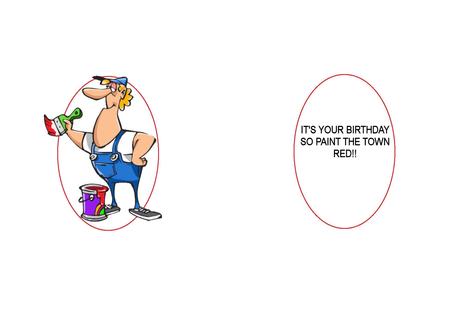 Time to Paint the Town Red Birthday Insert by Julie McGregor