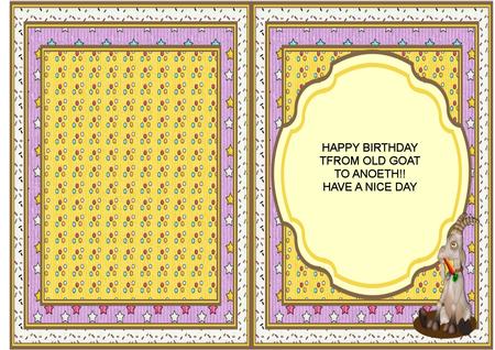 Billy Goat Birthday Insert by Julie McGregor