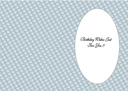 Paw Prints Inserts (a5 Portrait) Greyish Blue 2 by Julie McGregor