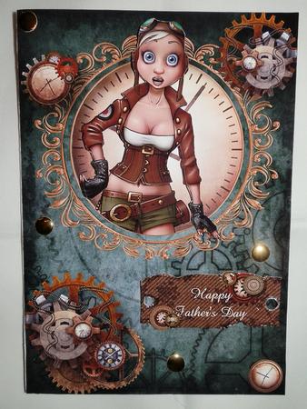Steampunk Flygirl - Father's Day, Birthday by Julie McGregor