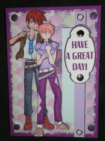 Manga Couple with Belts by Julie McGregor